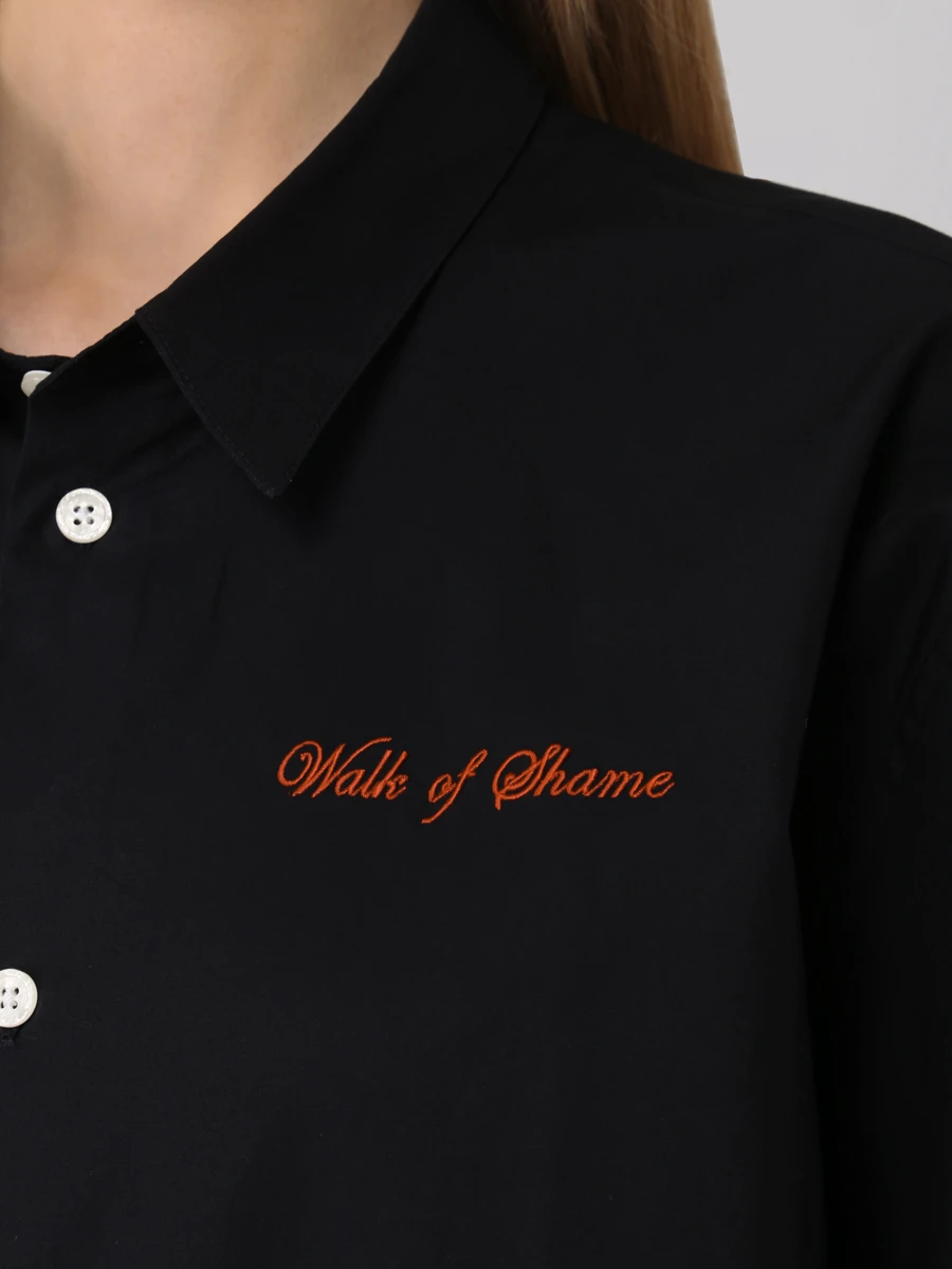 Рубашка хлопковая WALK OF SHAME MSH002.1/100, размер 38, цвет черный MSH002.1/100 - фото 5