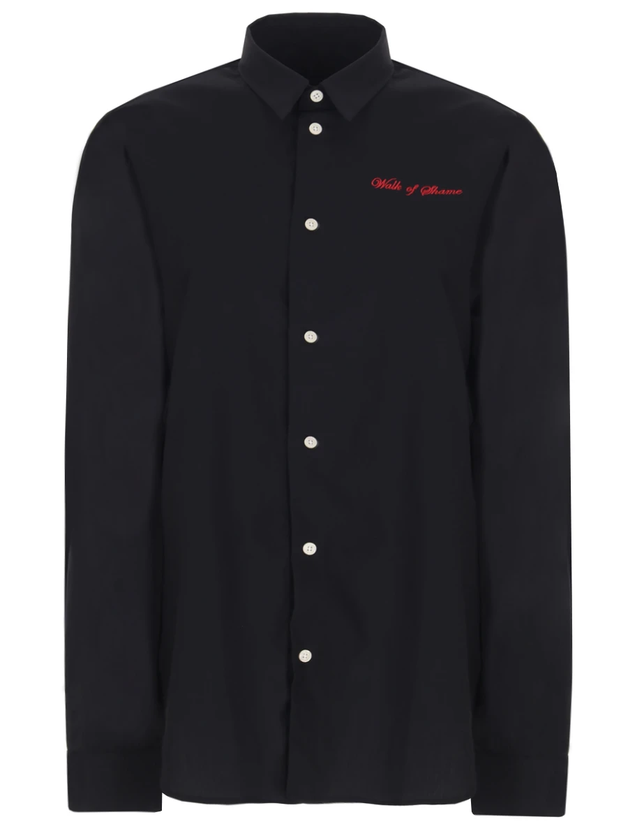 Рубашка хлопковая WALK OF SHAME MSH002.1/100, размер 38, цвет черный MSH002.1/100 - фото 1
