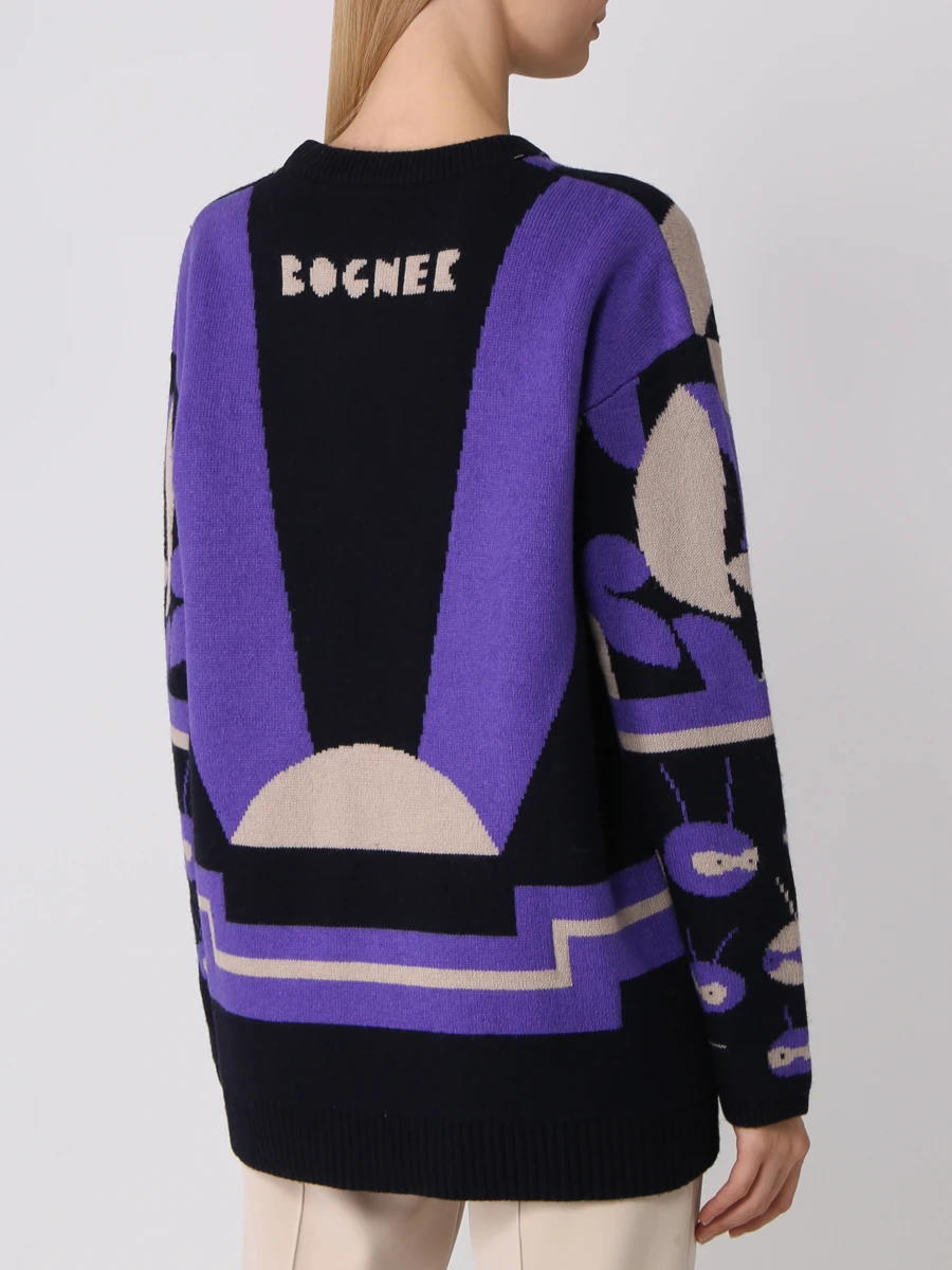 

Джемпер вязаный с принтом, Мультиколор, 86905256/464