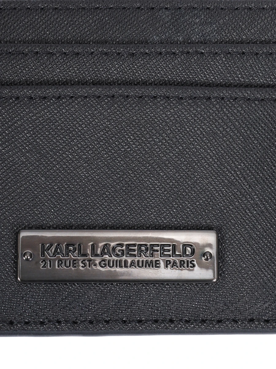 Кардхолдер кожаный KARL LAGERFELD 226M3227, размер Один размер, цвет черный - фото 3