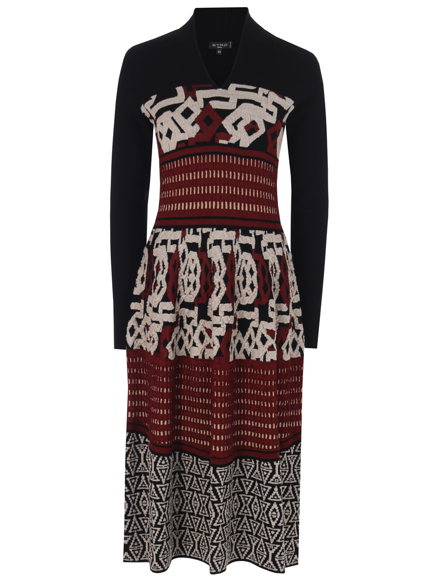 Платье трикотажное с принтом ETRO
