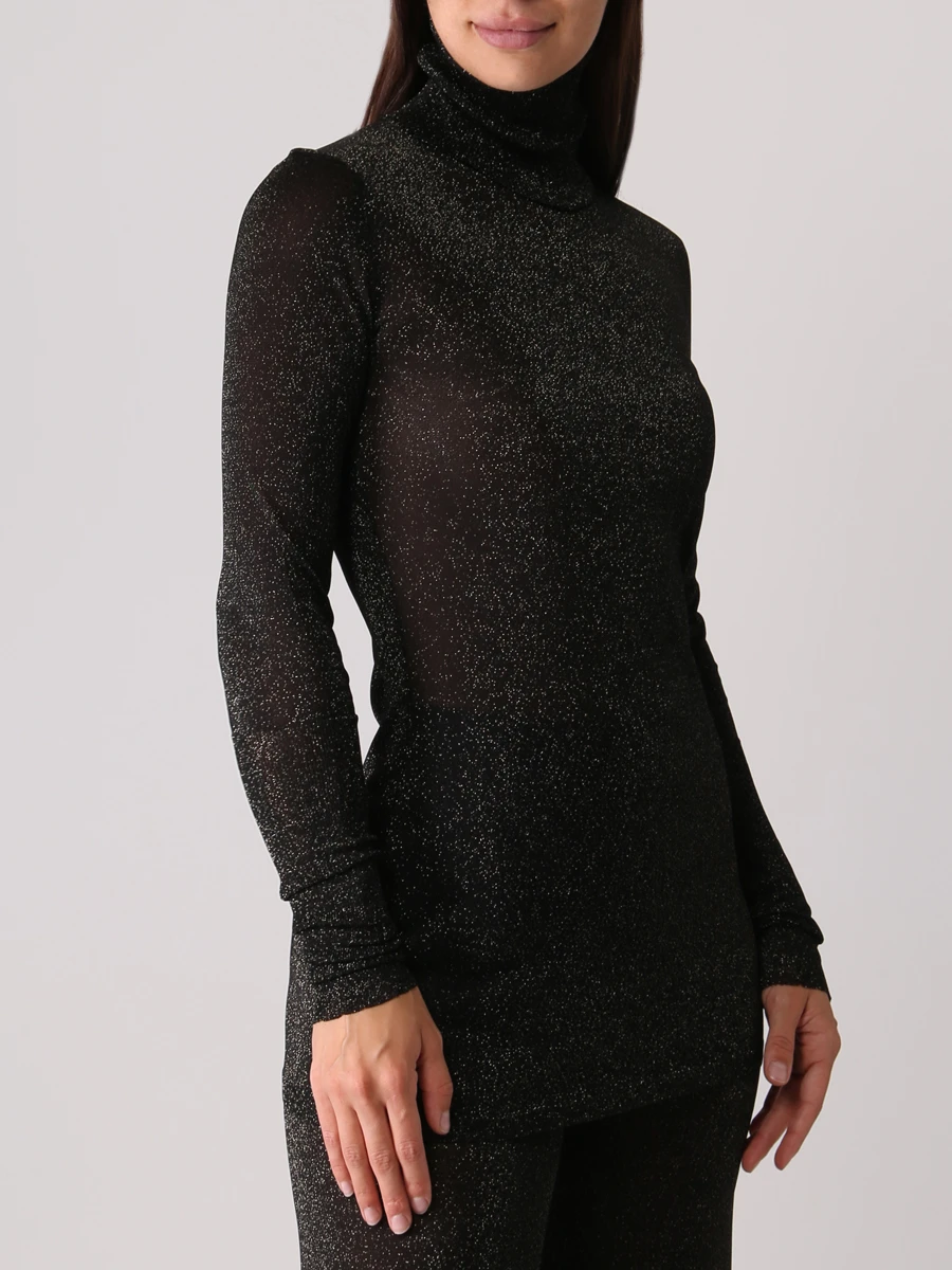 Водолазка из вискозы AND THE BRAND W23-RN005-1603-900 Черный  Фото 4