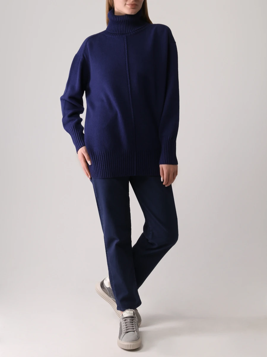 Свитер шерстяной LORENA ANTONIAZZI I22126DM16B/2472 Синий  Фото 2