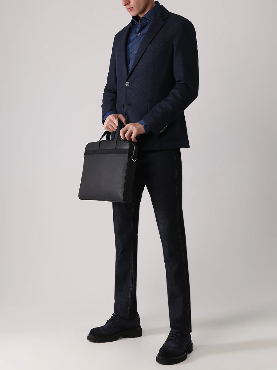

Рубашка Slim Fit хлопковая, Синий, 50479234/461