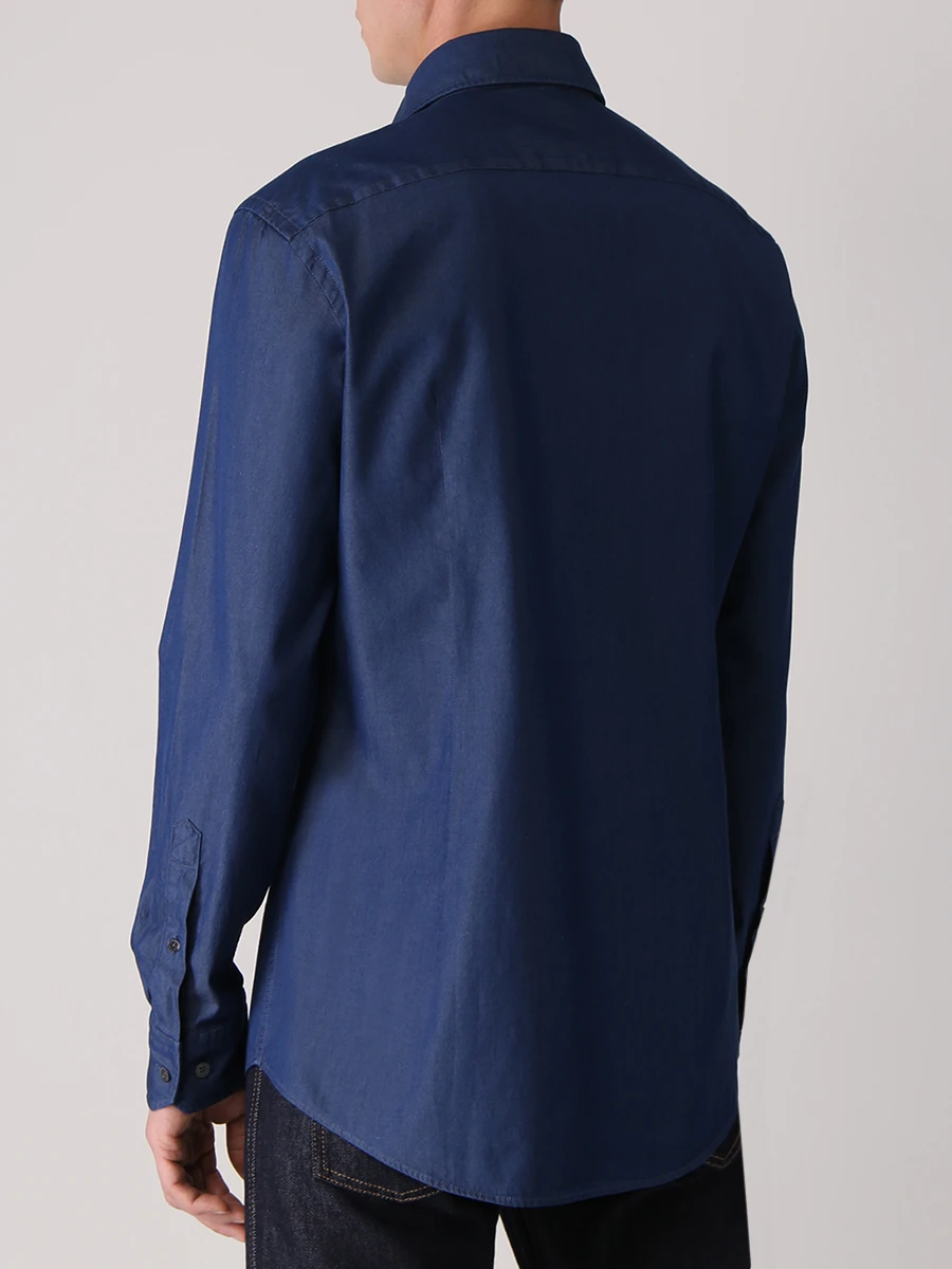 Рубашка Slim Fit хлопковая BOSS 50479234/461, размер 50, цвет синий 50479234/461 - фото 3