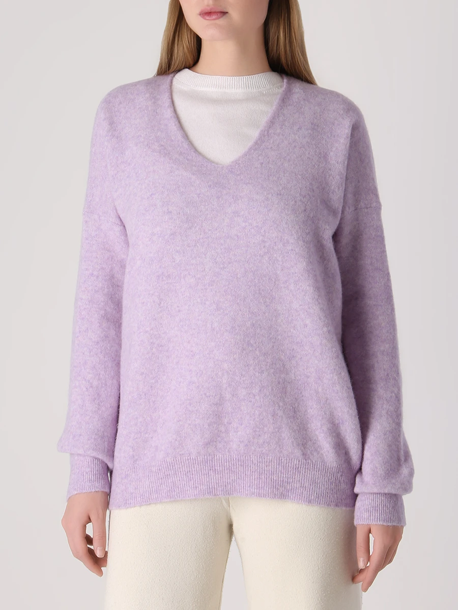 Пуловер однотонный ANNECLAIRE А1410 220 Сиреневый  Фото 4
