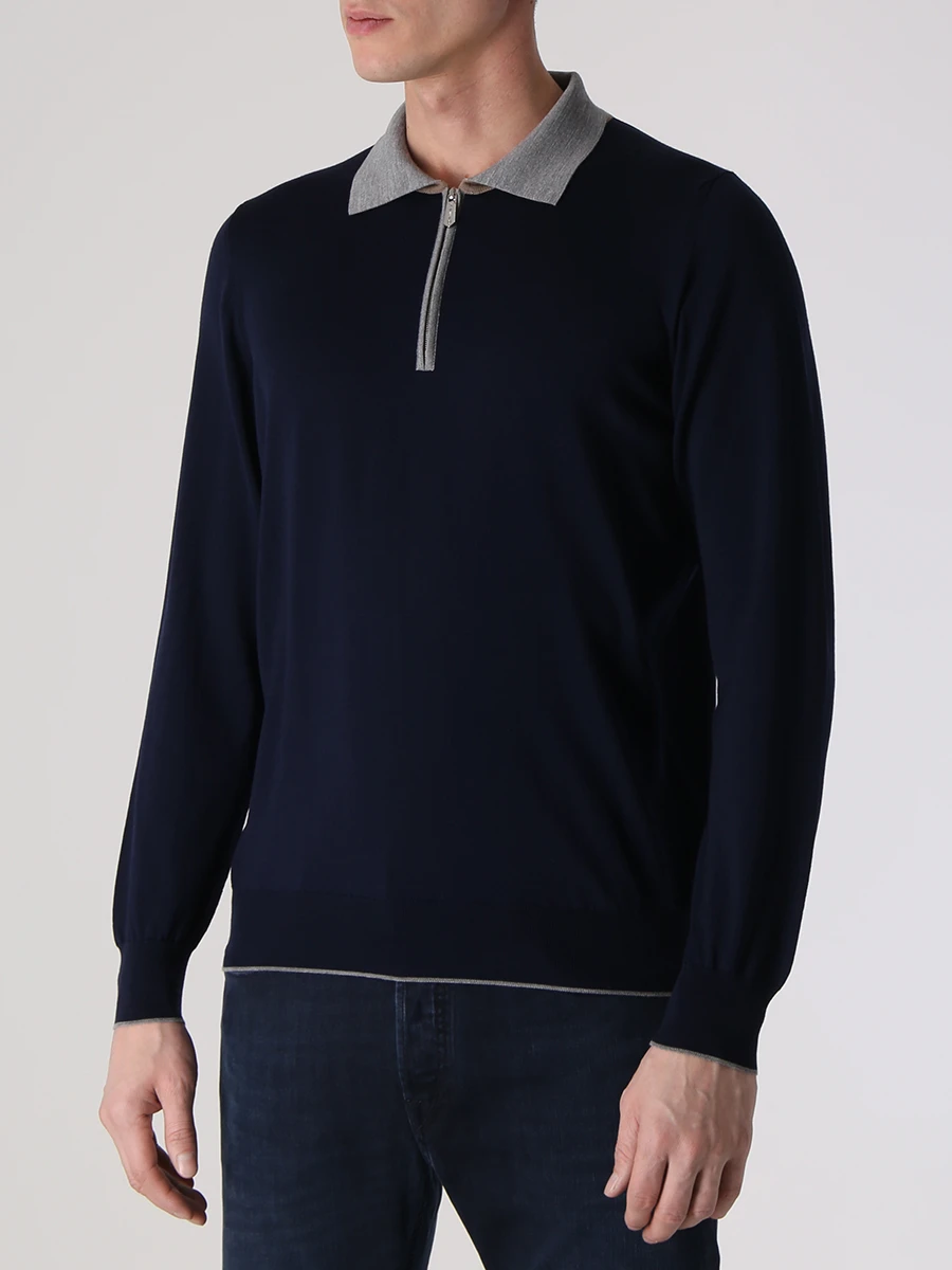 Поло шерстяное SVEVO 1373SA22 V11F Синий  Фото 4