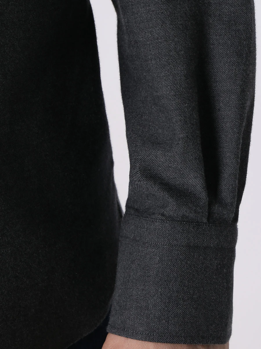 Рубашка Regular Fit хлопковая CANALI GX02359/112/77C5 Темнл- Серый  Фото 5