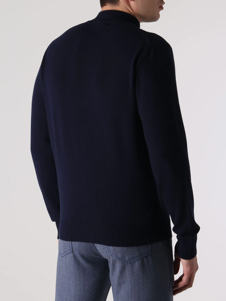 Кардиган шерстяной LUIGI BORRELLI 14KN303-CCK3011/12 Синий  Фото 3