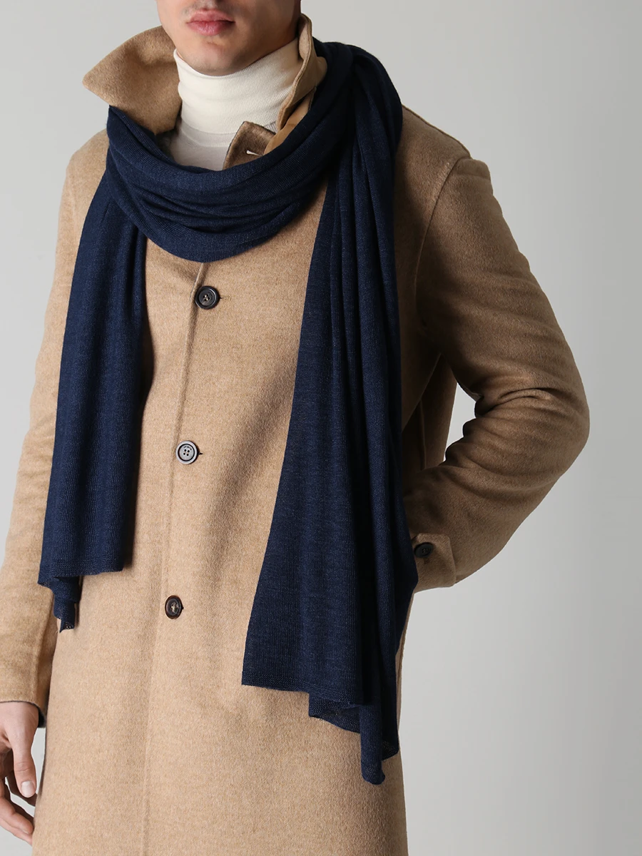 Шарф кашемировый SVEVO 06272SA22 S713 Синий  Фото 2