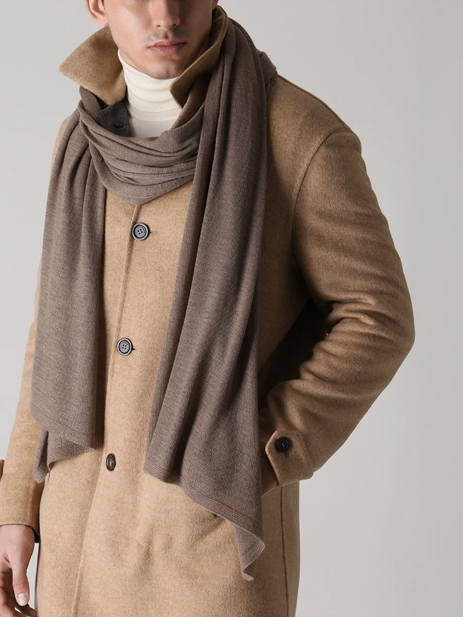 Шарф кашемировый SVEVO 06272SA22 S1889 Коричневый  Фото 2