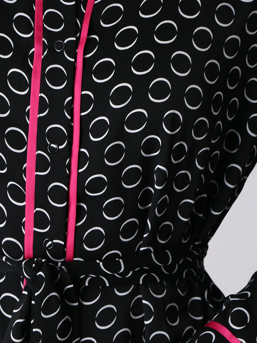 Пижама из вискозы с принтом RACHELLFABRI Классик/Палаццо нолики, размер 48 Классик/Палаццо нолики - фото 5