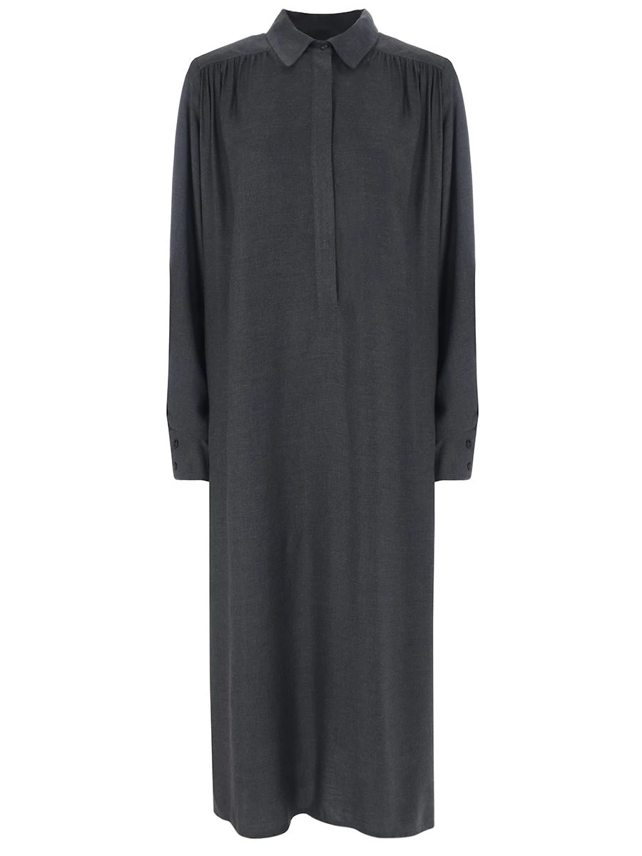 Платье шерстяное RACHELLFABRI Лилу, размер 48, цвет серый - фото 1