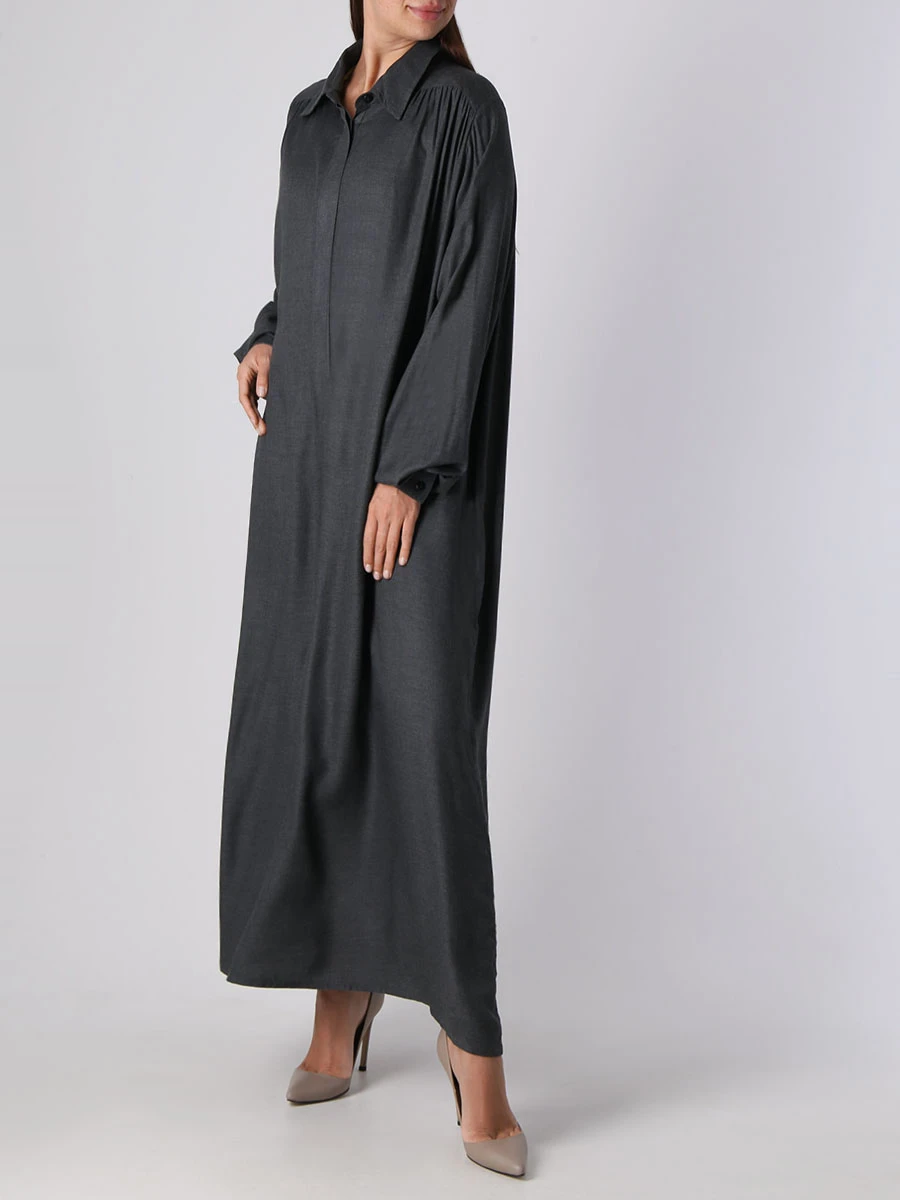 Платье шерстяное RACHELLFABRI Лилу, размер 48, цвет серый - фото 2