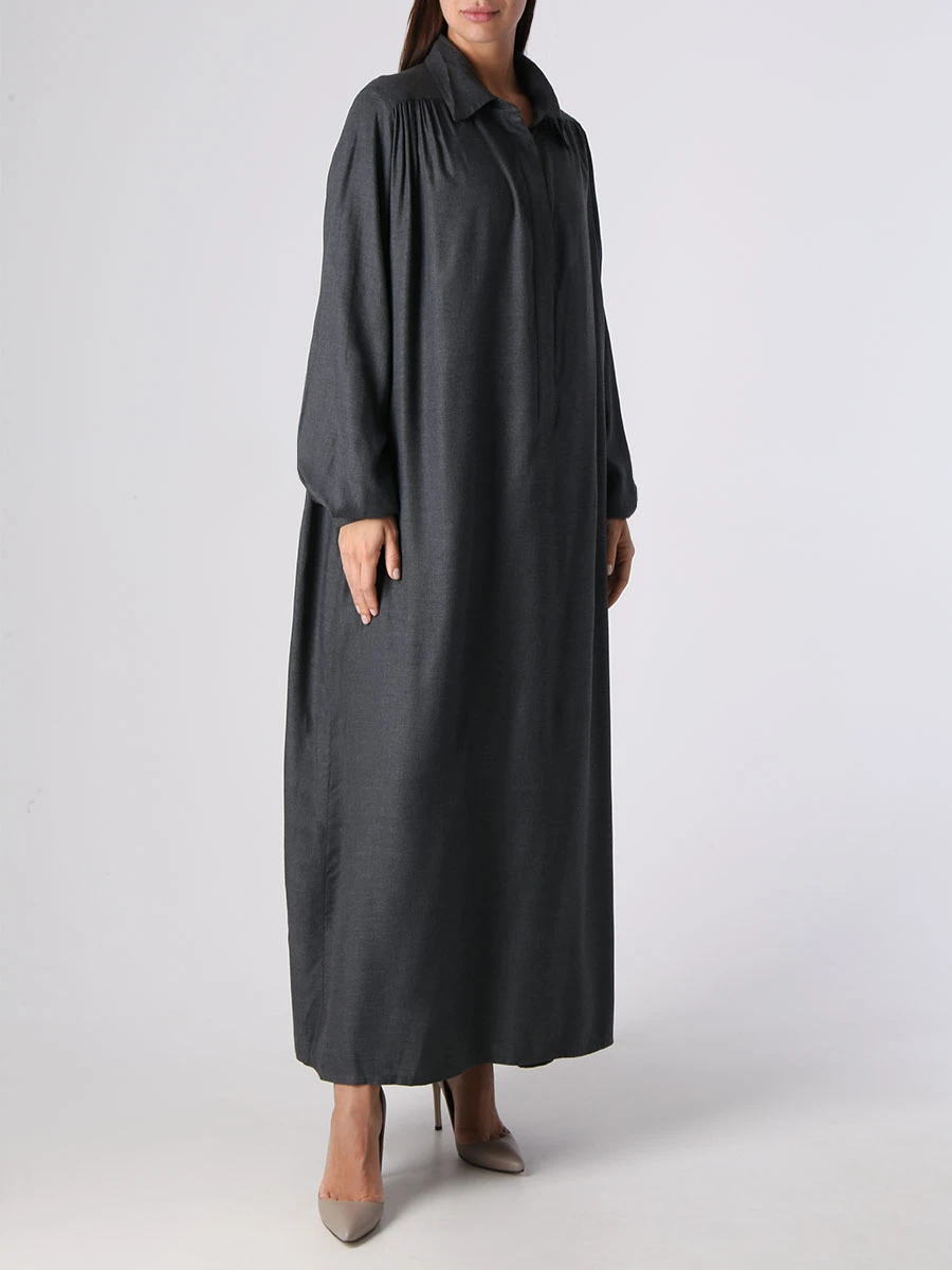 Платье шерстяное RACHELLFABRI Лилу, размер 48, цвет серый - фото 4