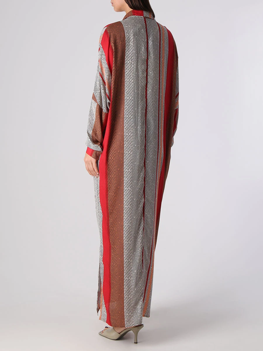 Платье хлопковое с принтом RACHELLFABRI Город, размер 40, цвет полоска - фото 3