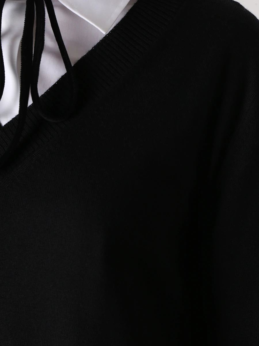 Пуловер шерстяной GRAN  SASSO 57273/14274/099, размер 44, цвет черный 57273/14274/099 - фото 5