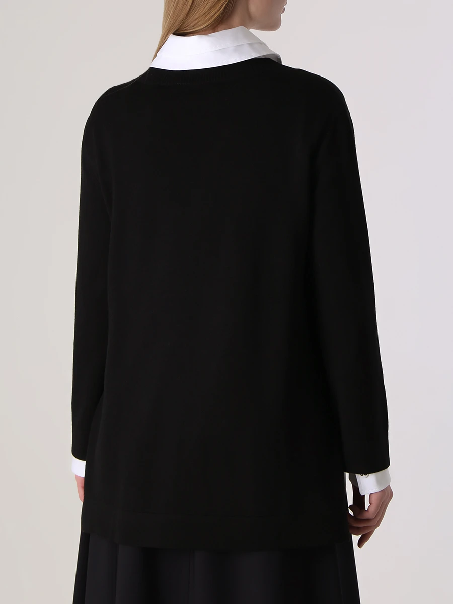Пуловер шерстяной GRAN  SASSO 57273/14274/099, размер 44, цвет черный 57273/14274/099 - фото 3