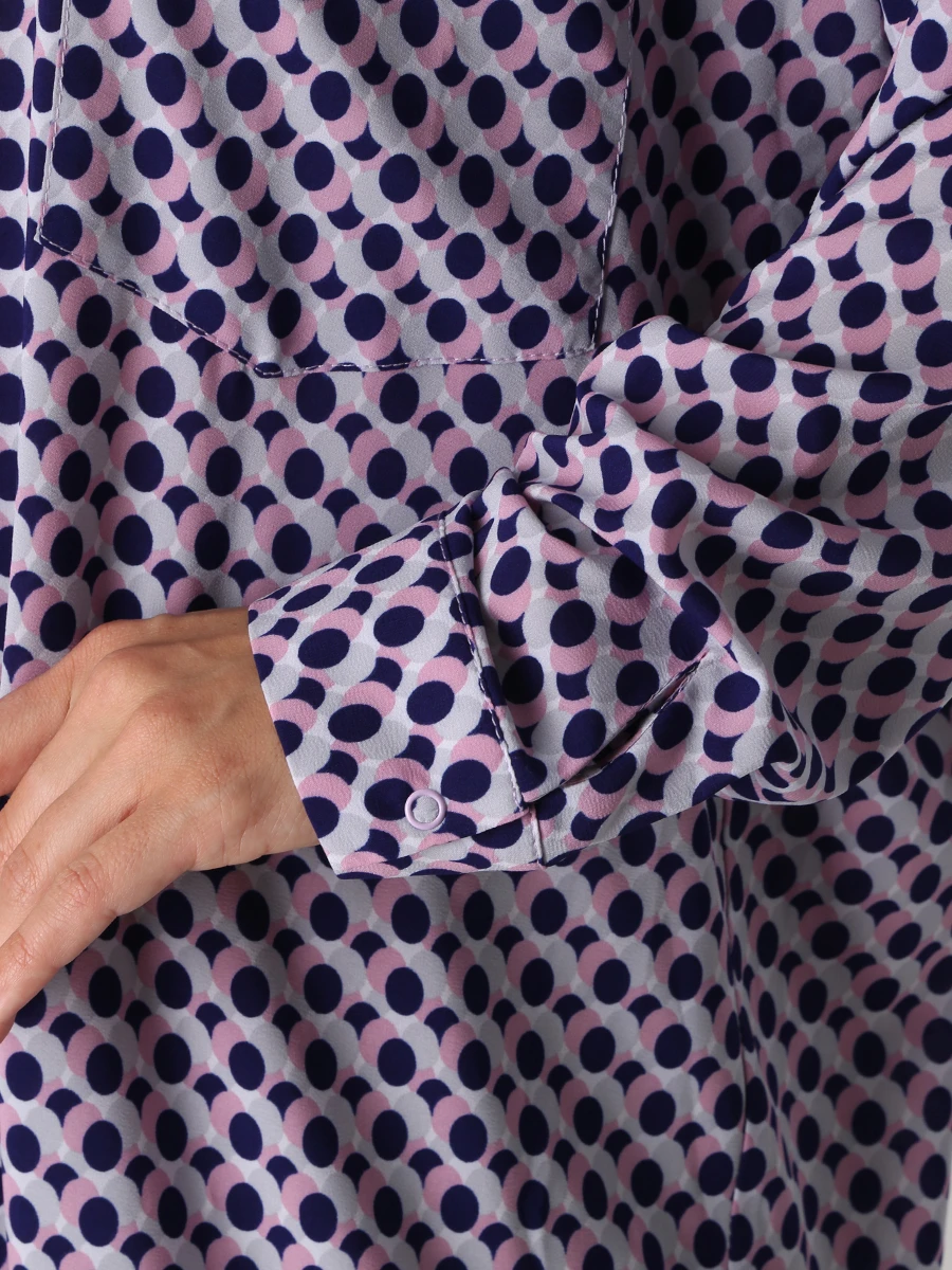 Блуза из вискозы с принтом RACHELLFABRI Парус Бабл гам, размер 46 - фото 5