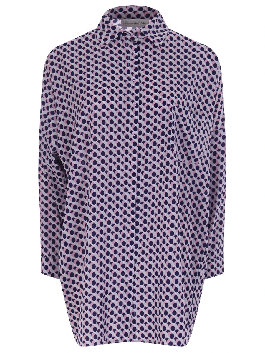 Блуза из вискозы с принтом RACHELLFABRI Парус Бабл гам, размер 46 - фото 1