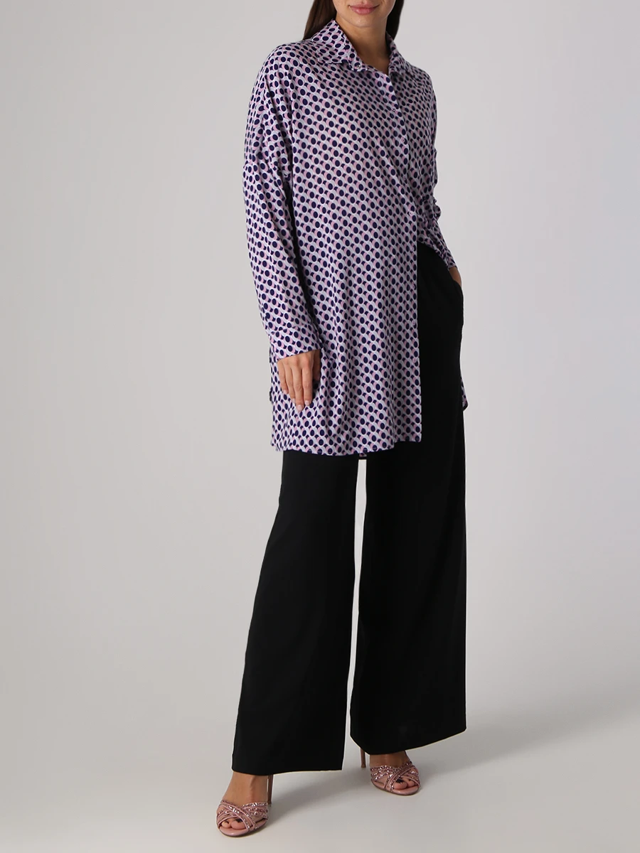 Блуза из вискозы с принтом RACHELLFABRI Парус Бабл гам, размер 46 - фото 2