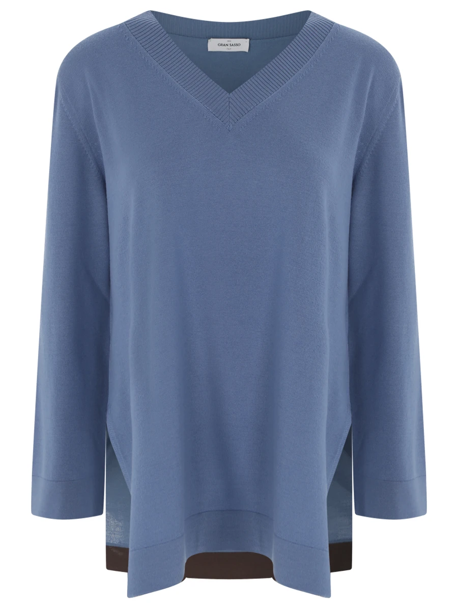 Пуловер шерстяной GRAN  SASSO 57273/14274/527, размер 50, цвет голубой 57273/14274/527 - фото 1