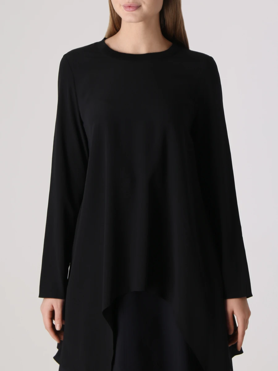 Блуза шелковая LORENA ANTONIAZZI SI2223TS20A 3186, размер 42, цвет черный - фото 4