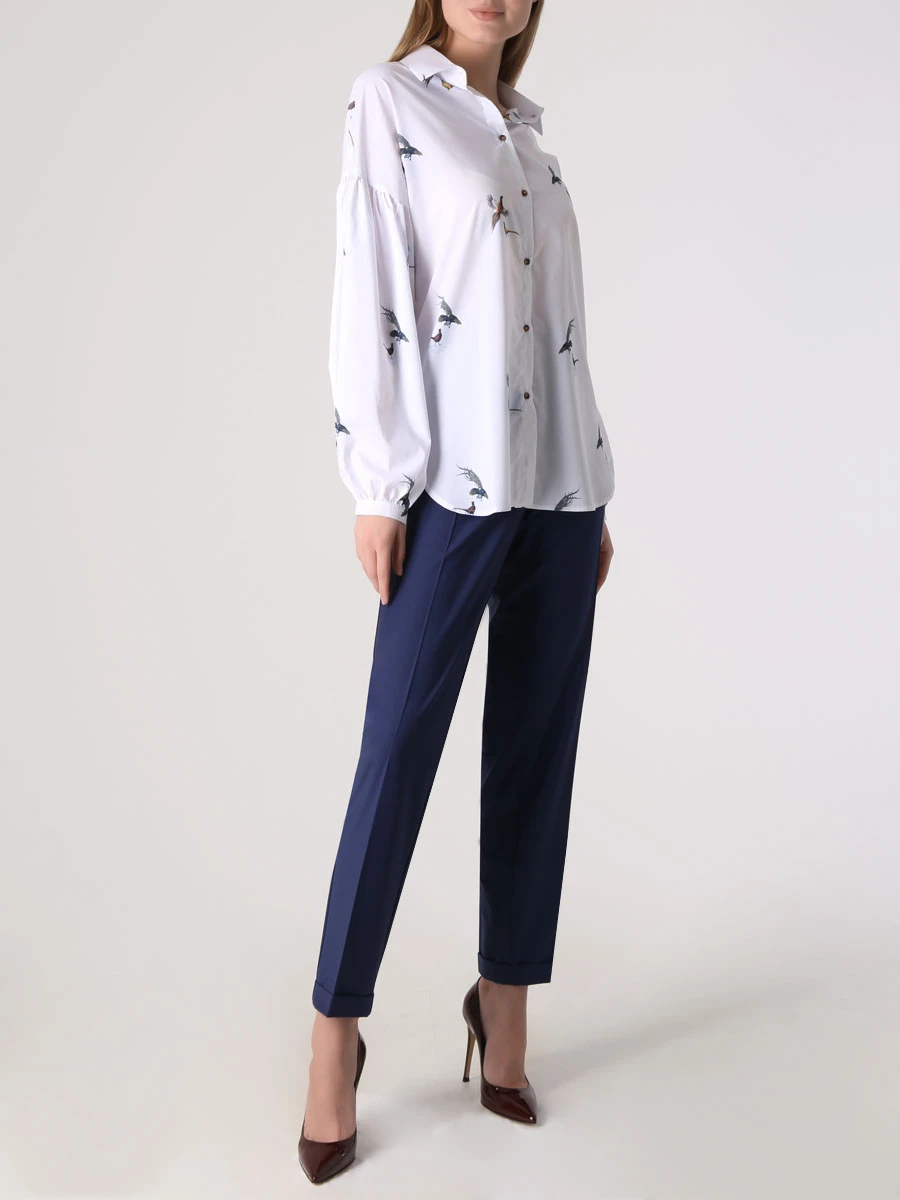 Брюки однотонные VICTORIA ANDREYANOVA A-FW22-5145 Темно- Синий  Фото 2
