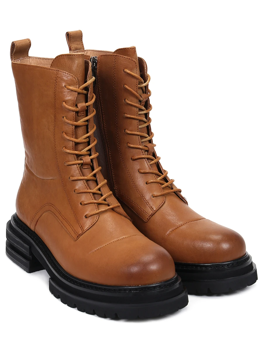 

Ботинки кожаные, Коричневый, Leather combat boots