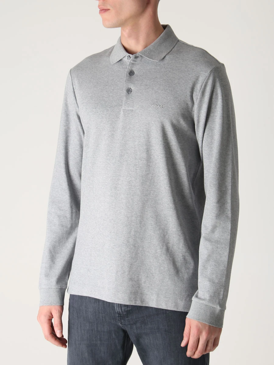 

Поло хлопковое, Серый, 50468392/041