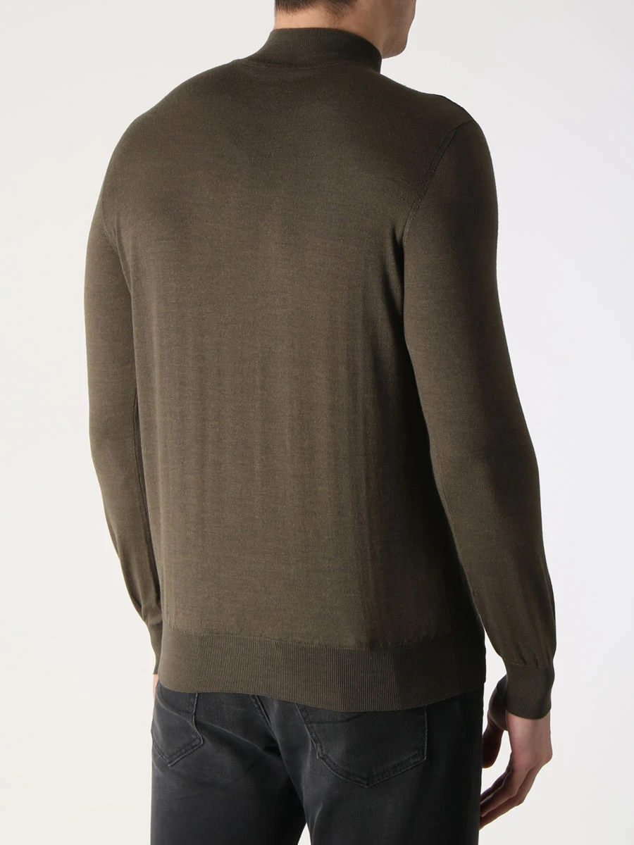 Водолазка шерстяная BERTOLO LUXURY MENSWEAR 902212/002060 0111 Хаки  Фото 3