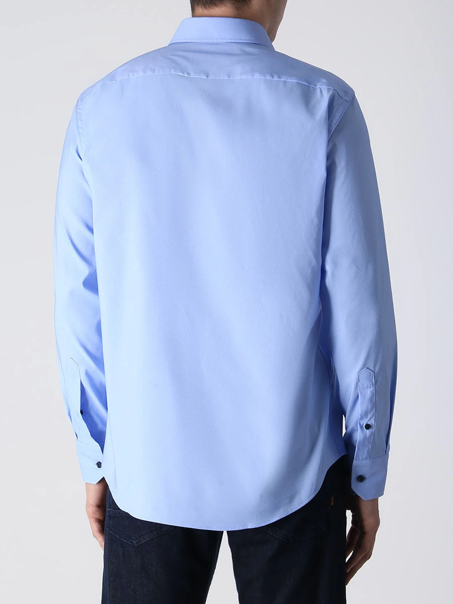

Рубашка Regular Fit однотонная, Голубой, 50485269/450