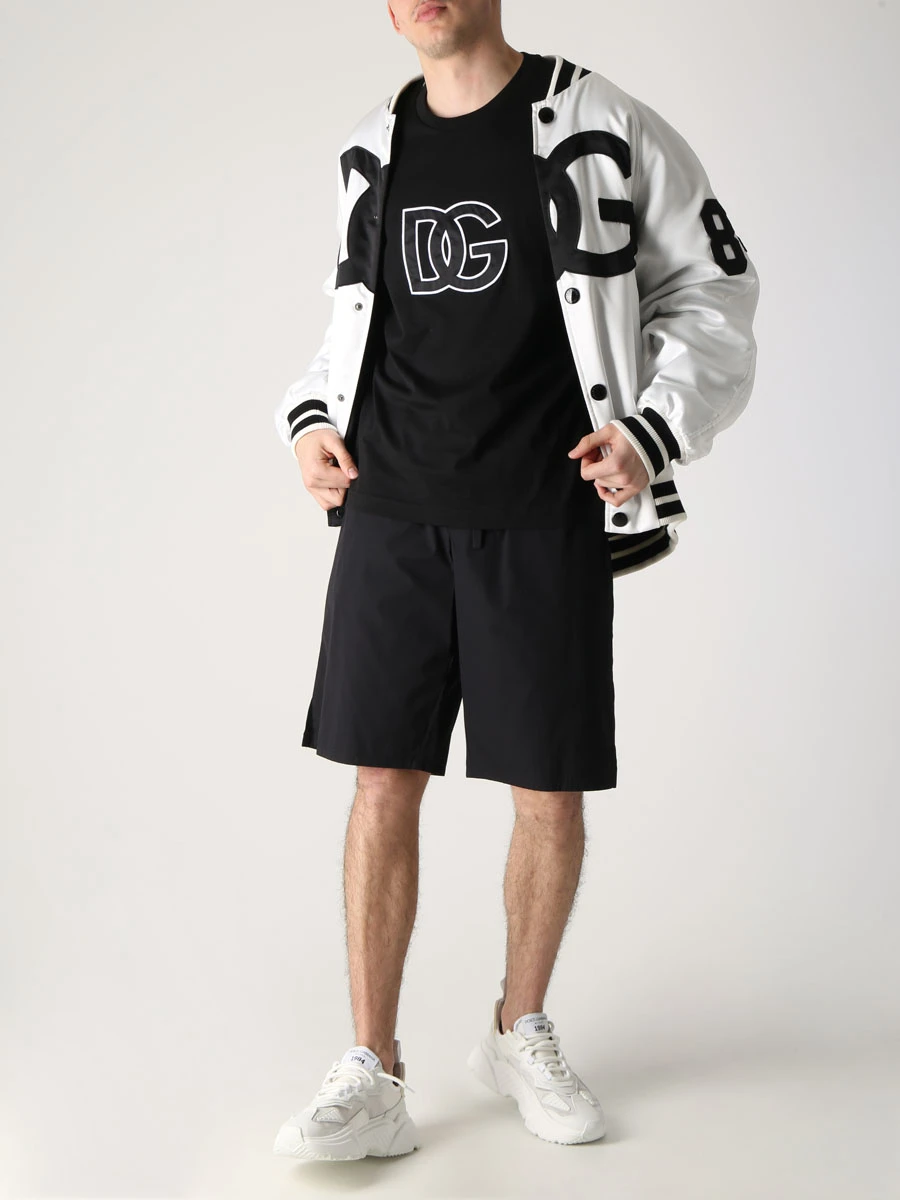 Шорты хлопковые DOLCE & GABBANA GV37AT GF855 N0000 Черный  Фото 2