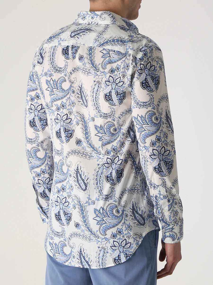 Рубашка Slim Fit хлопковая ETRO U12908/4721/990 TF Принт  Фото 3