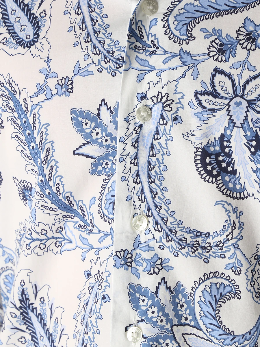 Рубашка Slim Fit хлопковая ETRO U12908/4721/990 TF Принт  Фото 5