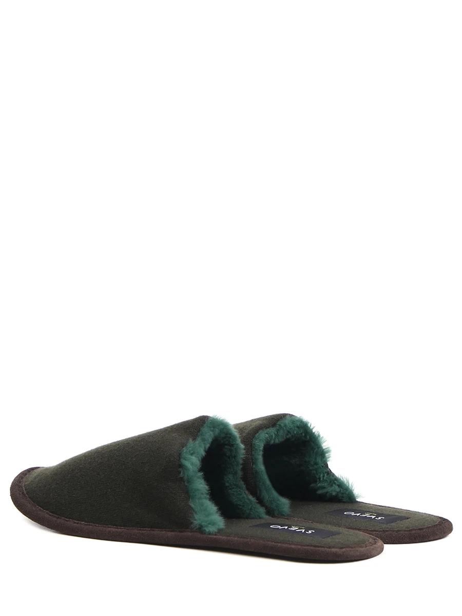 Тапочки кашемировые SVEVO S0102SA22 MP01/2 201606 Зеленый  Фото 4