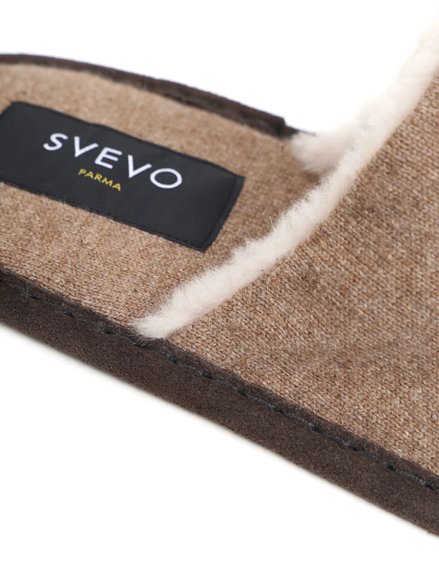 Тапочки кашемировые SVEVO S0102SA22 MP01/2 201230 Коричневый  Фото 5