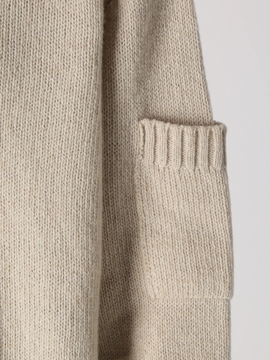 Свитер шерстяной JIL SANDER J40GP0055 J14526 280 Бежевый  Фото 5