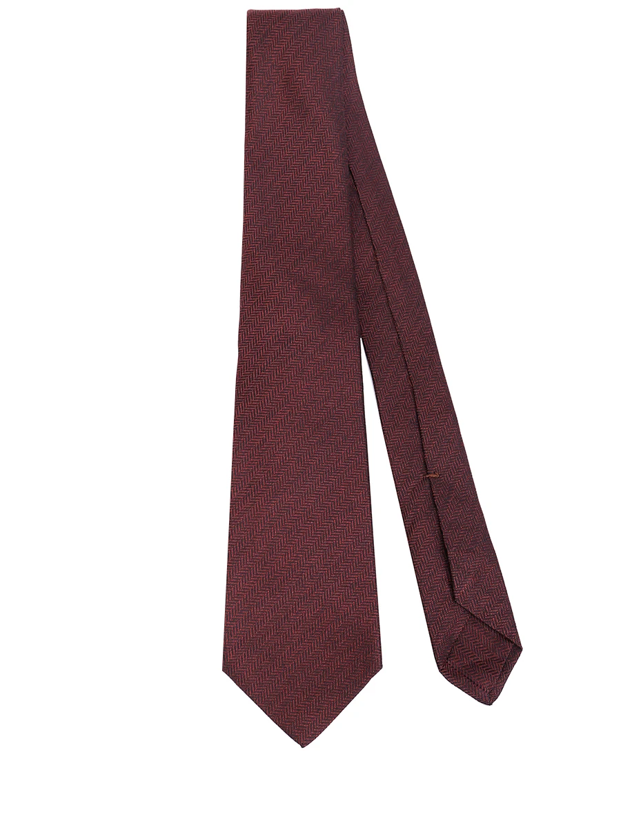 Галстук шелковый KITON UCRVKPC03H750500A Бордовый  Фото 2