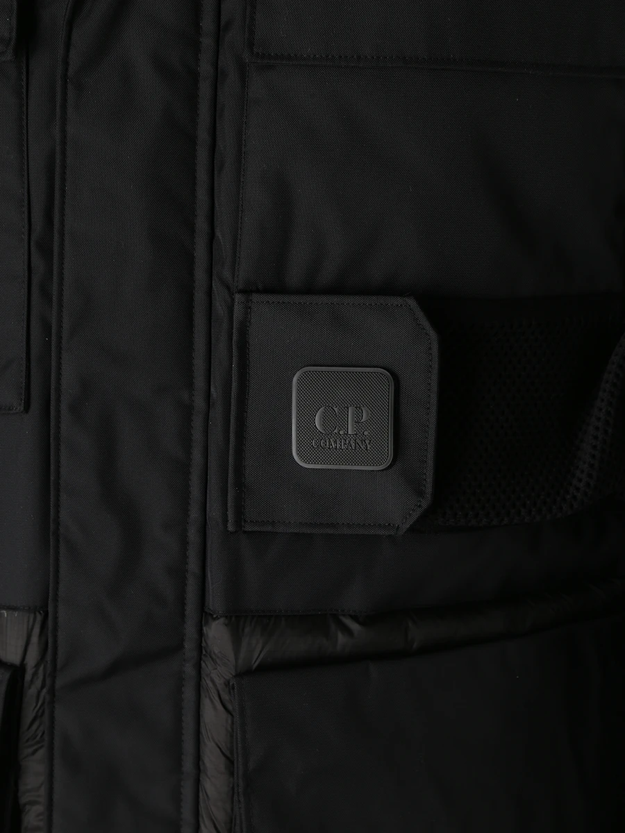 Пуховик стеганый CP COMPANY 13CMOW036A-006352M/999 Черный  Фото 5