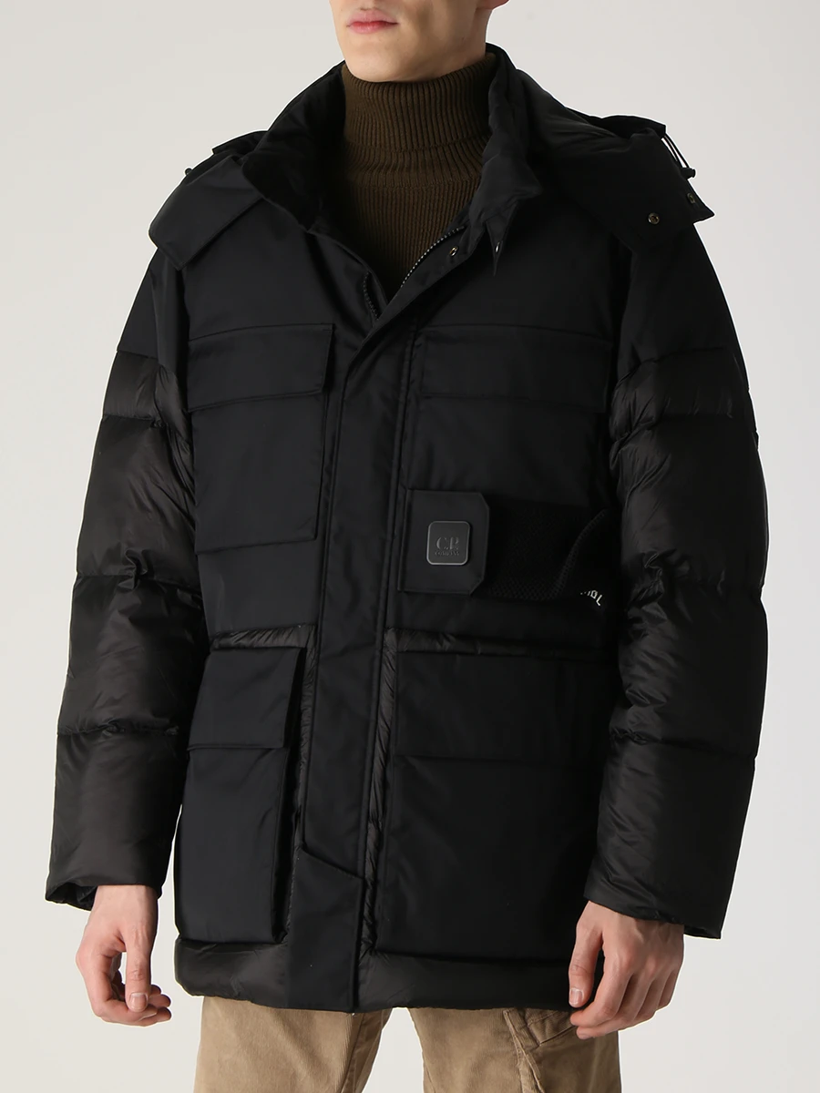 Пуховик стеганый CP COMPANY 13CMOW036A-006352M/999 Черный  Фото 4