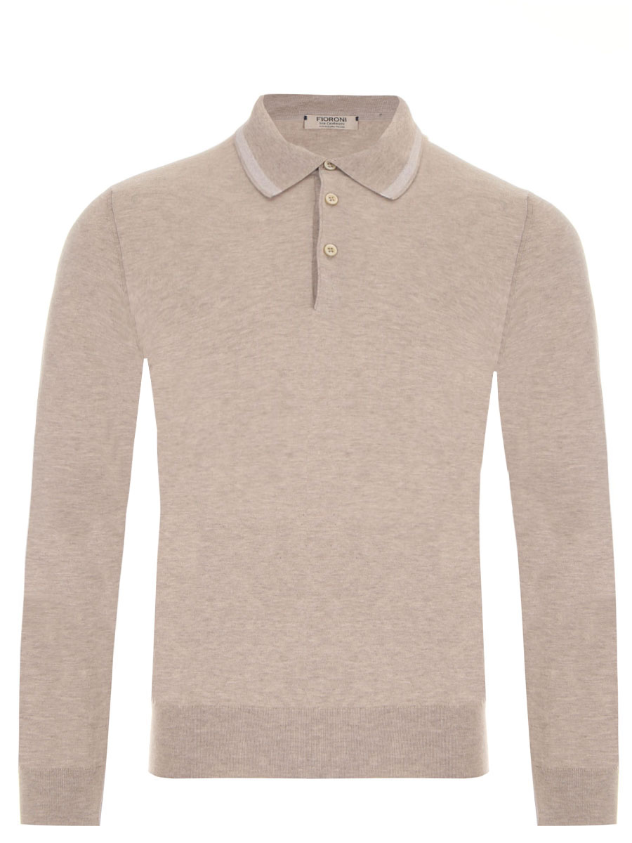 Поло из хлопка и кашемира FIORONI CASHMERE