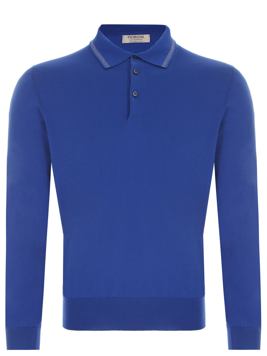 Поло из хлопка и кашемира FIORONI CASHMERE