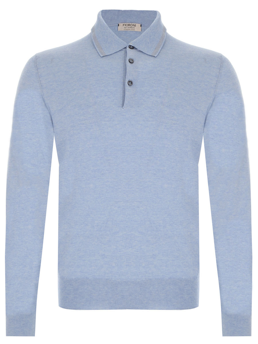 Поло из хлопка и кашемира FIORONI CASHMERE