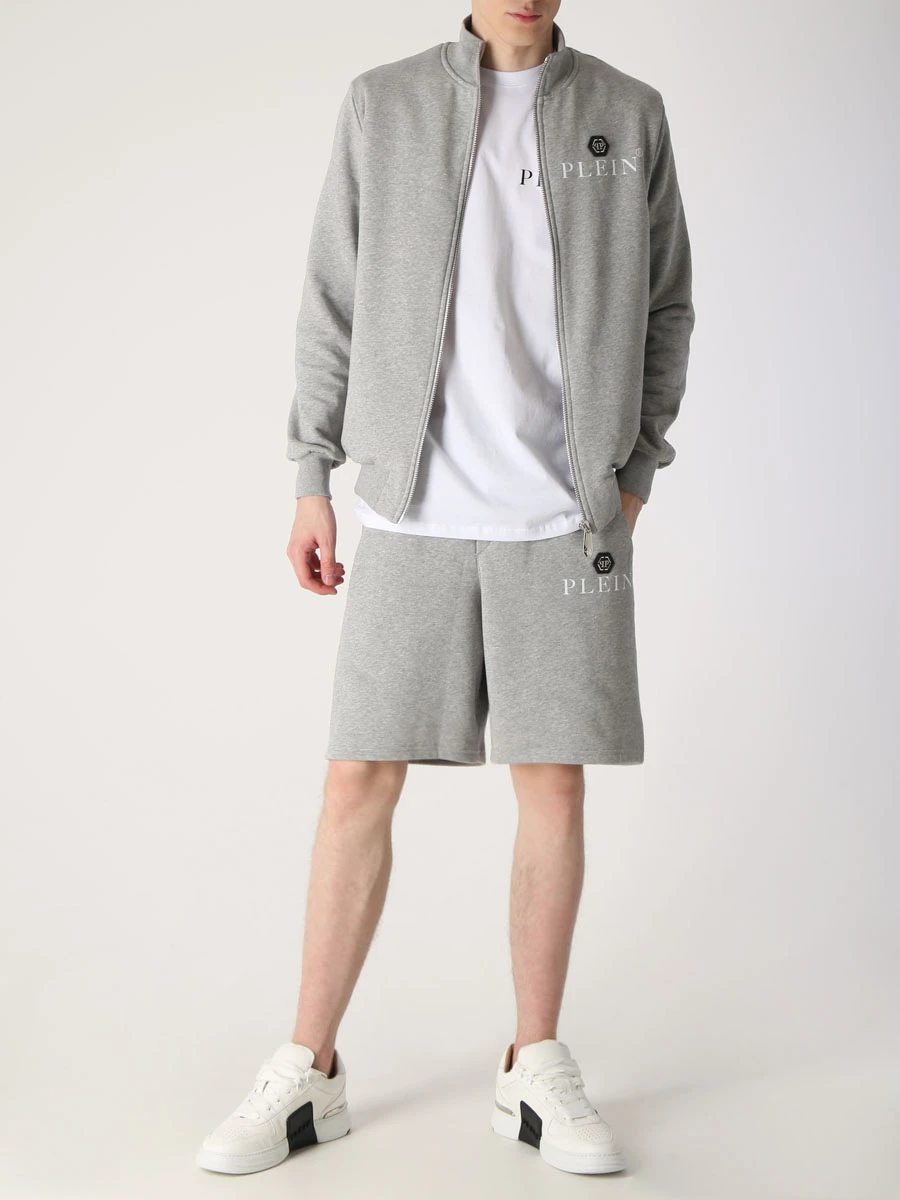 Шорты хлопковые PHILIPP PLEIN MJT2061/10 Серый  Фото 2
