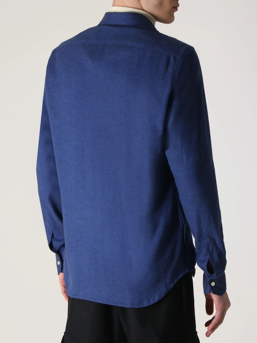 Рубашка Regular Fit хлопковая KITON UMCBUBAH0825601000, размер 50, цвет синий - фото 3