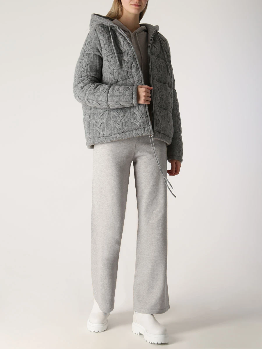 Куртка кашемировая MIR CASHMERE cwi22-019 Серый  Фото 2