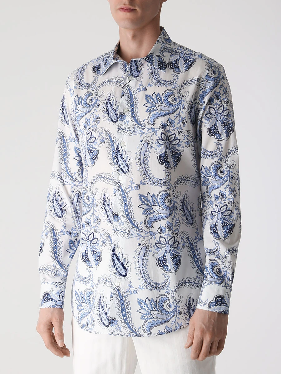 

Рубашка Slim Fit хлопковая, Белый, U11451/4721/990 SF