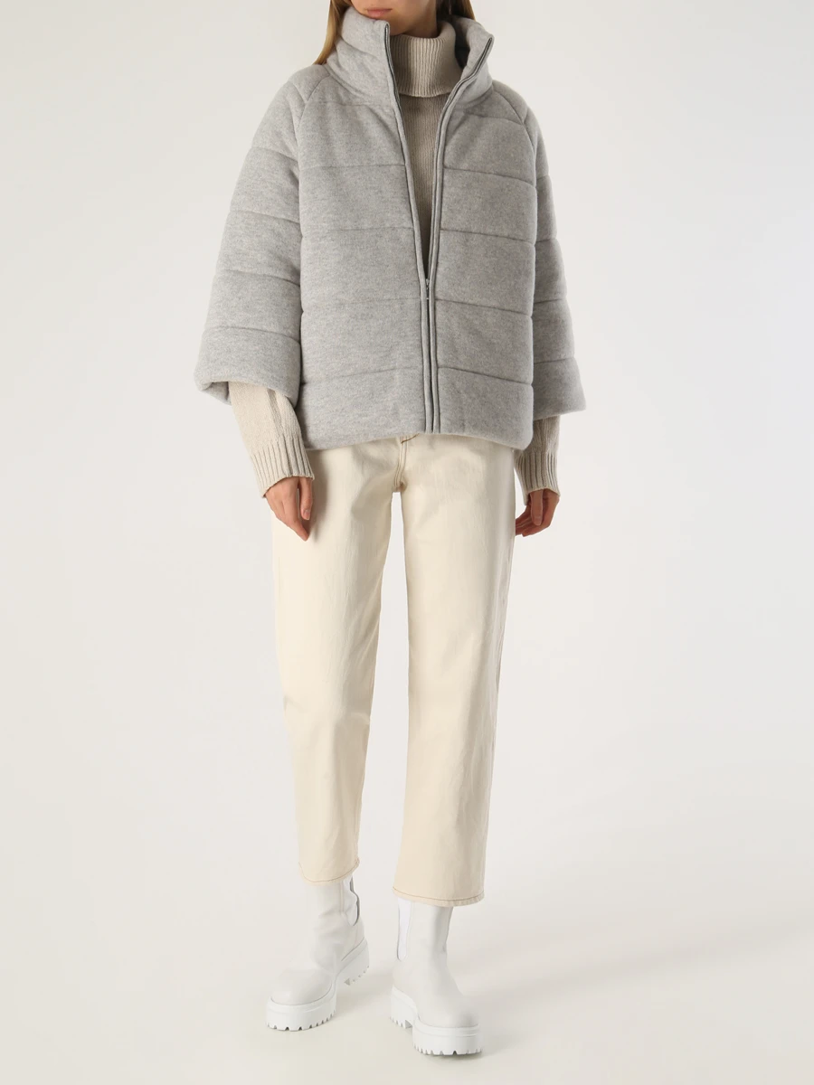 Куртка кашемировая MIR CASHMERE cwi20-016 Дымчато- Серый  Фото 2