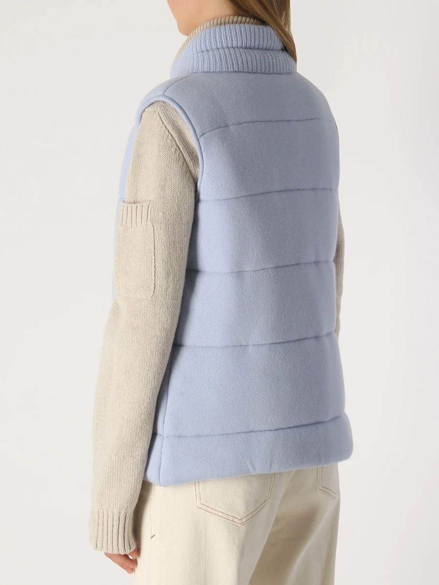 Жилет кашемировый MIR CASHMERE cwd19-002 Светло- Голубой  Фото 3